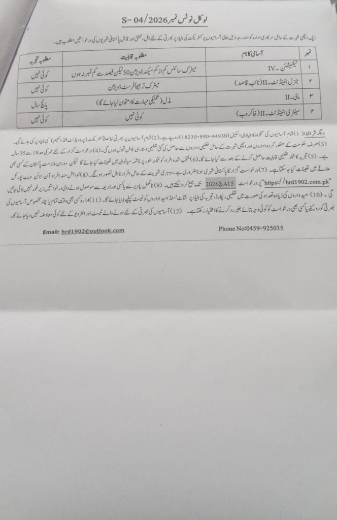 Pakistan Atomic Energy Jobs 2026 Official Advertisement
