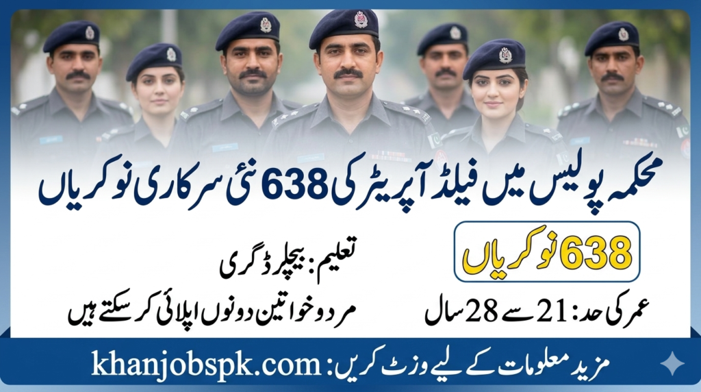 KPK Police CTD Field Operators Jobs 2026 (638 Posts)