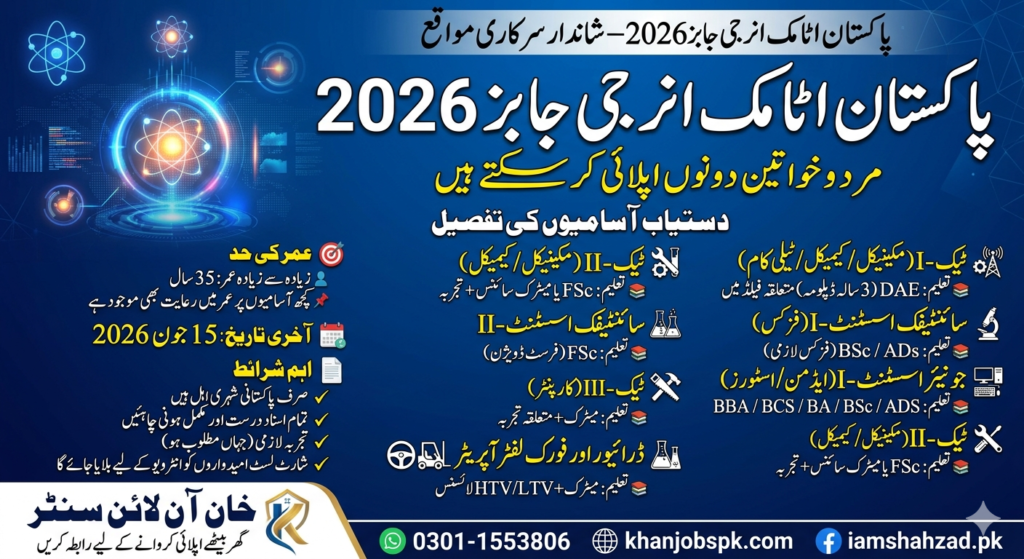 Latest Pakistan Atomic Energy Jobs 2026