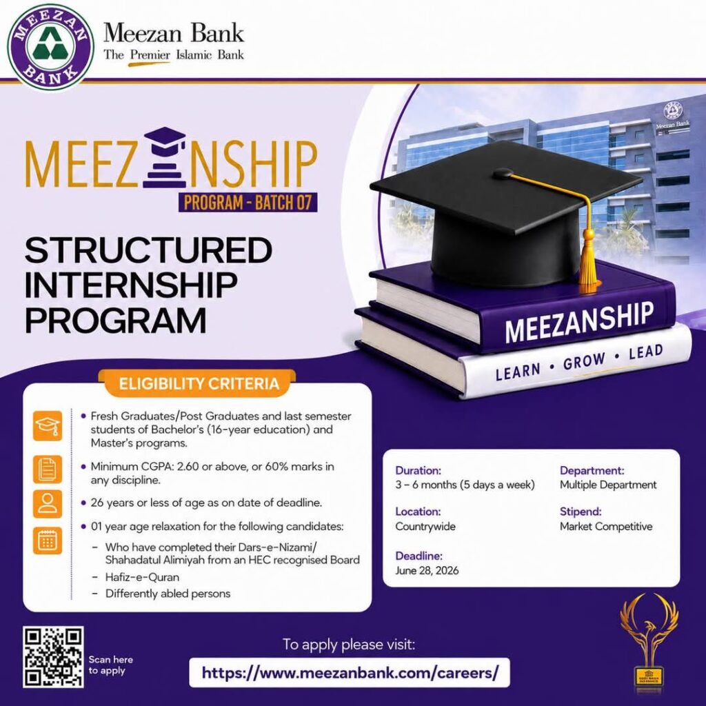 Meezanship Program 2026 at Meezan Bank 