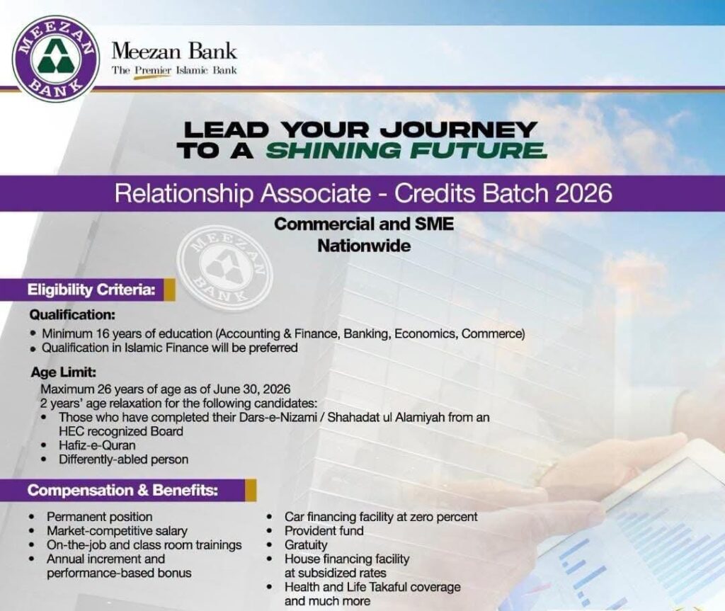 Meezan Bank Jobs 2026 Apply Online for Relationship Associate