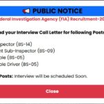 FIA Interview Call Letter 2026 Download Online at npftas.pk